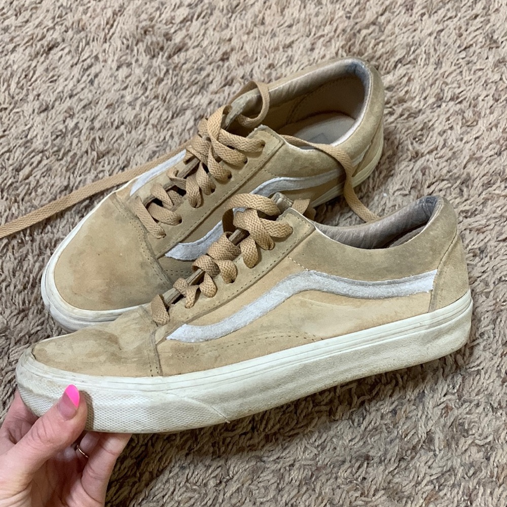 Tan suede Vans sneakers!